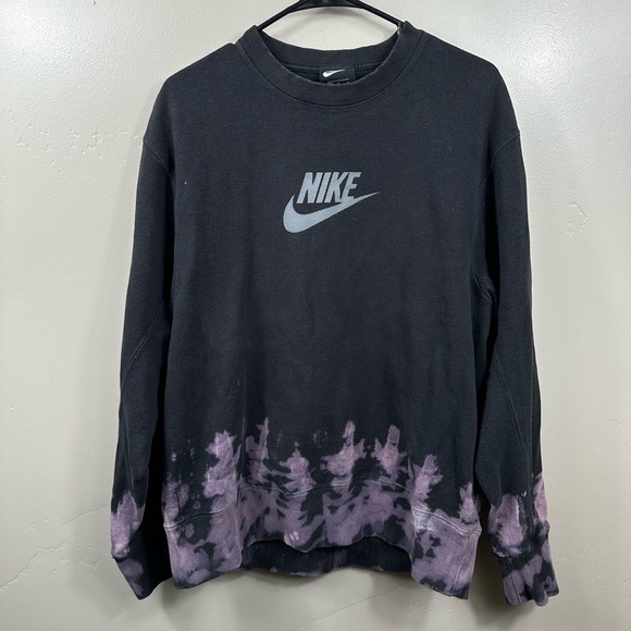 Nike Men's Unity Swoosh Ombre Acid Wash French Terry Crew Neck Size Medium - Picture 3 of 9